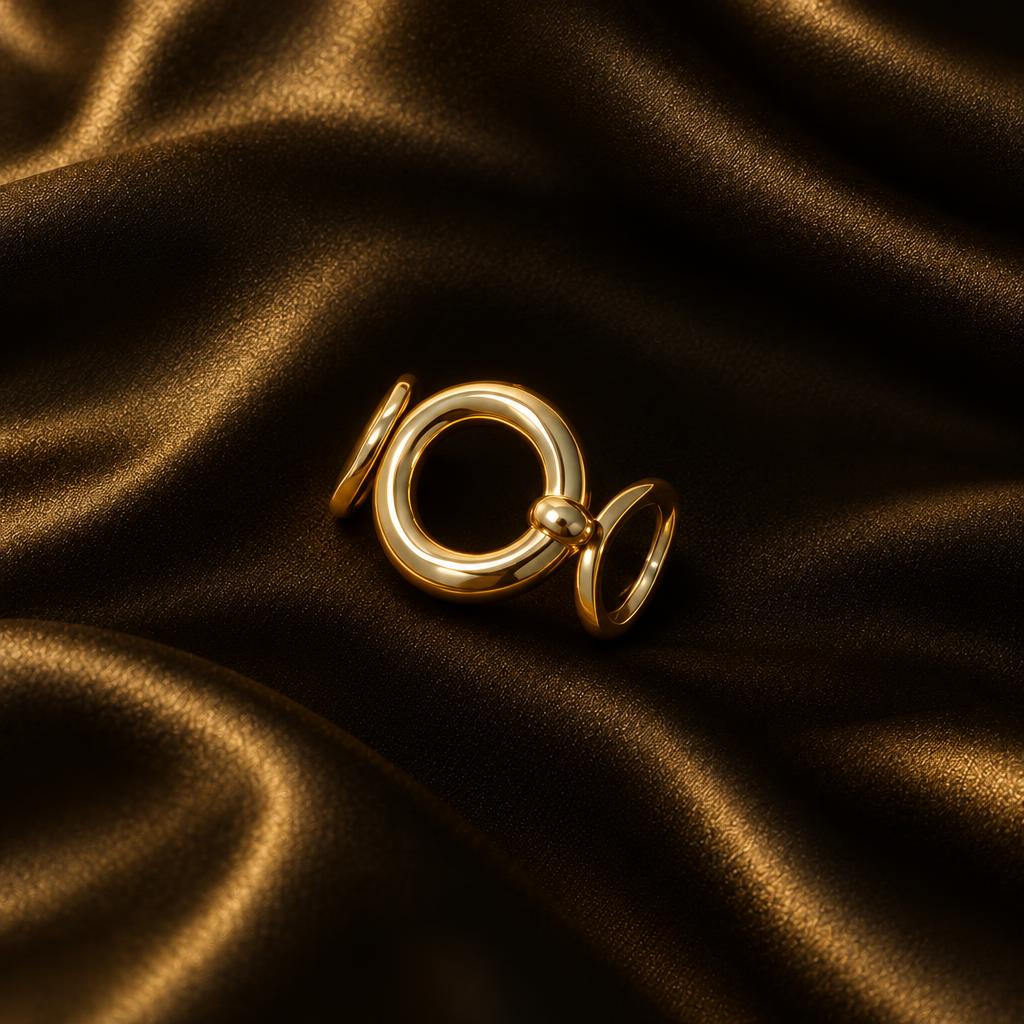 Bague Cercles Or – boucles d'oreilles Dakar