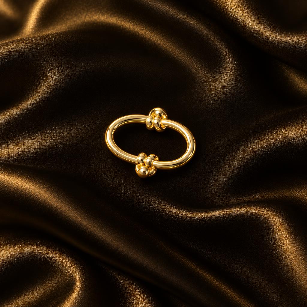 Bague Nœud Or – boucles d'oreilles Dakar