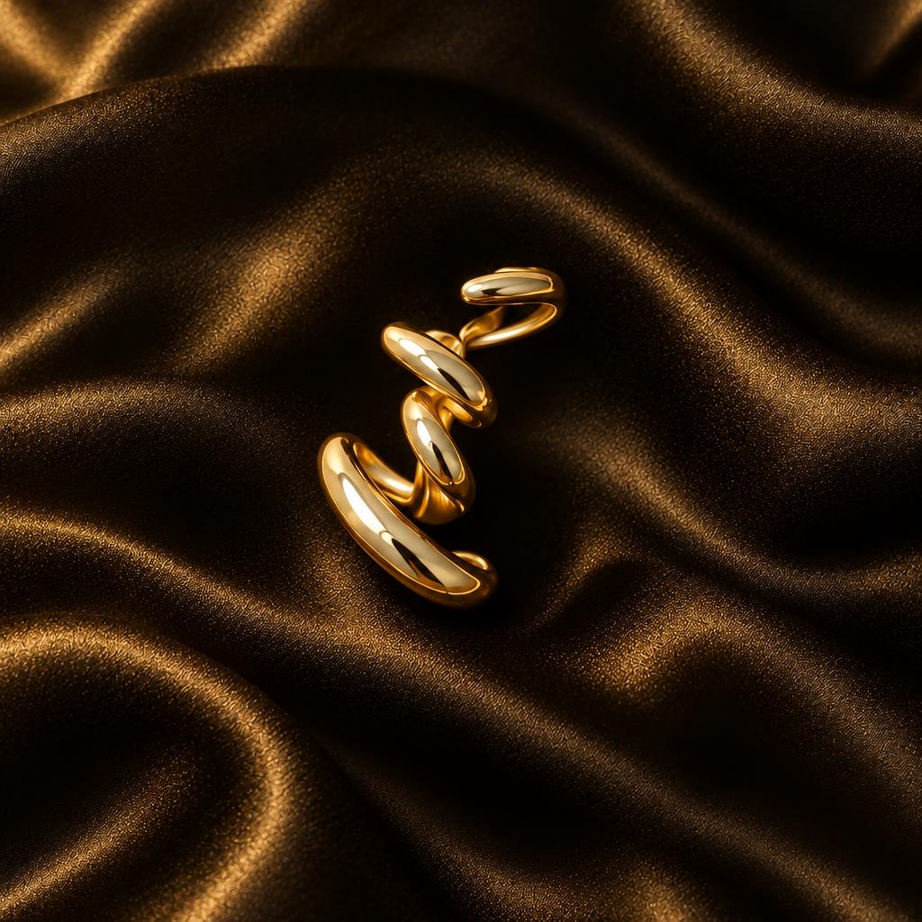 Bague Spirale Or – boucles d'oreilles Dakar
