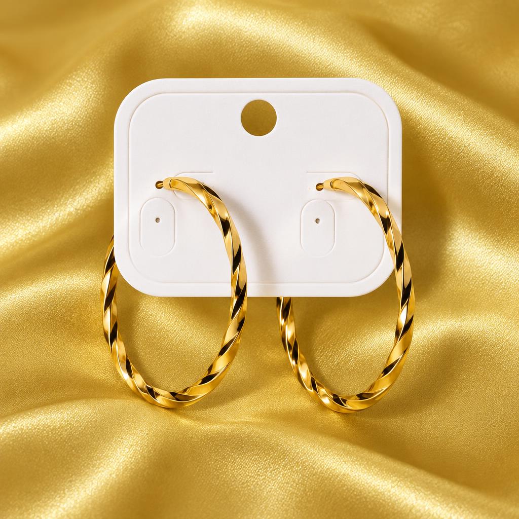 Créoles Dorées XL – boucles d'oreilles Dakar