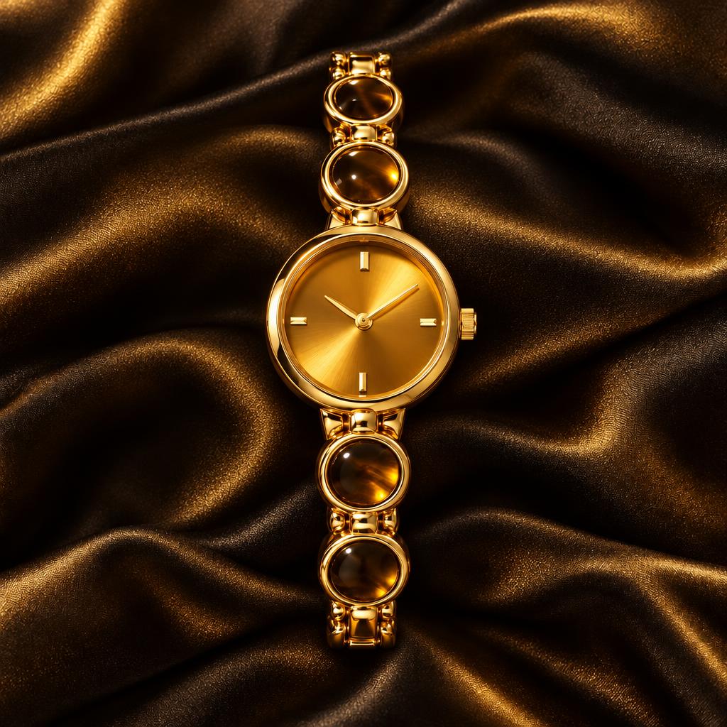 Montre Ronde Or – boucles d'oreilles Dakar